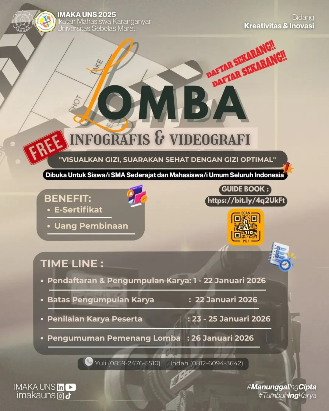 IMAKA UNS : LOMBA INFOGRAFIS & VIDEOGRAFI